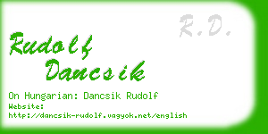 rudolf dancsik business card